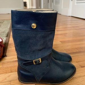 Janie and Jackie Navy leather Riding boots